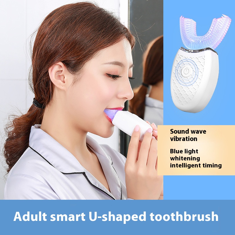 Teeth Whitening Gum - 성인용 전동 U자형 칫솔 - 부드러운