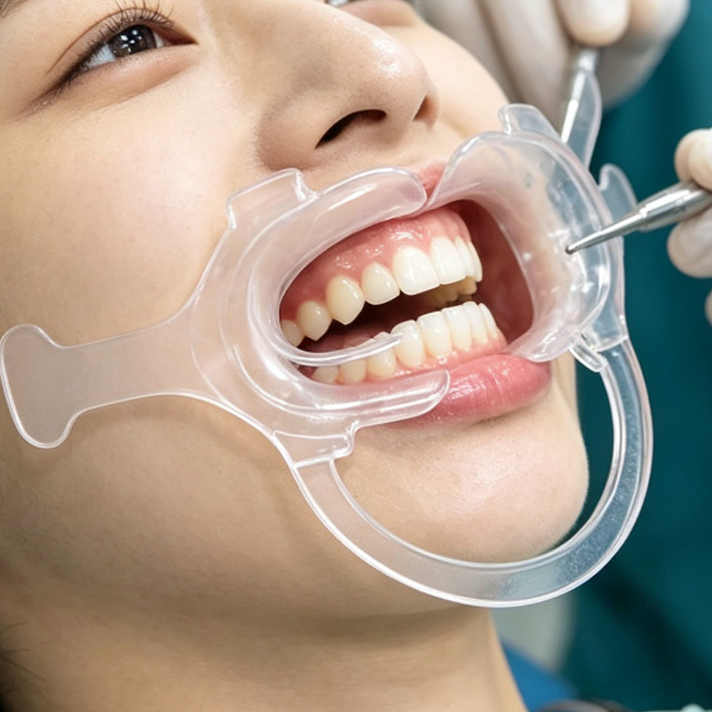 Teeth Whitening Zoom - C형 치과용 입 벌리개 투명 플라스틱