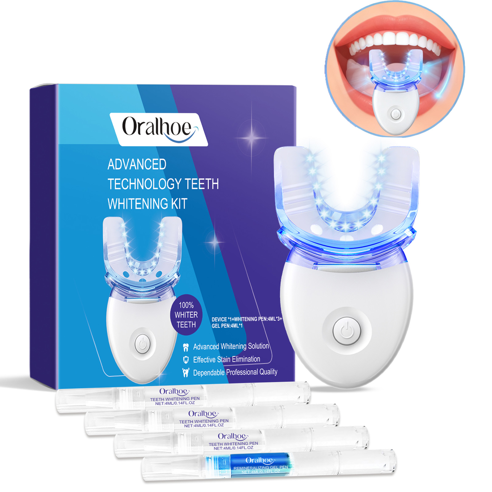 Teeth Whitening Zoom - 전문 치아 미백 LED 라이트 키트