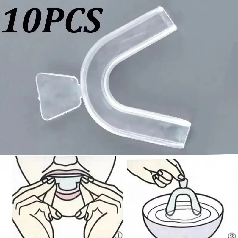 Teeth Whitening For Trays - 10개입 실리콘 마우스 가드 치아 미백