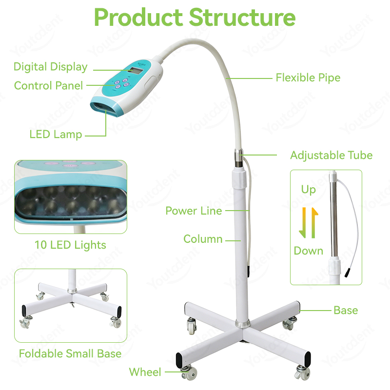 50W 치과용 터치스크린 3색 치아 미백기 냉광 램프  - Teeth Whitening With Led Light 리뷰 및 가격