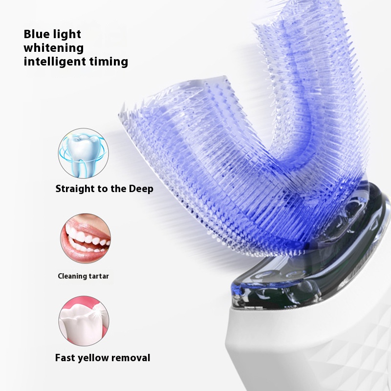 성인용 전동 U자형 칫솔 - 부드러운 강모 치아 미백  - Teeth Whitening Gum 리뷰 및 가격