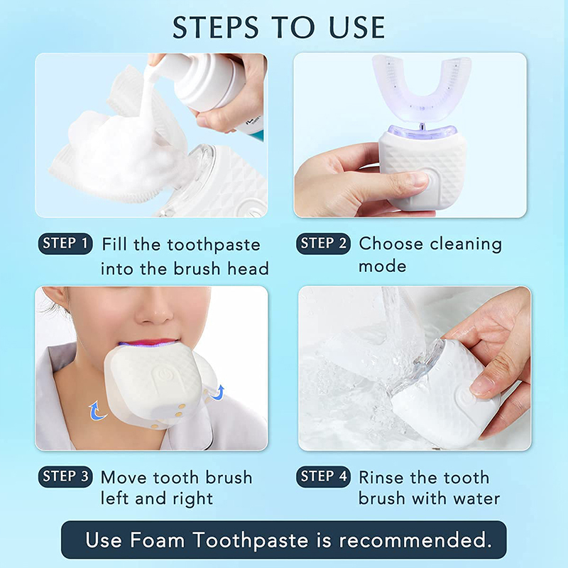 U자형 충전식 라이트 빠른 미백 치아 미백기 전문 치아 - Teeth Whitening Zoom 리뷰 및 가격