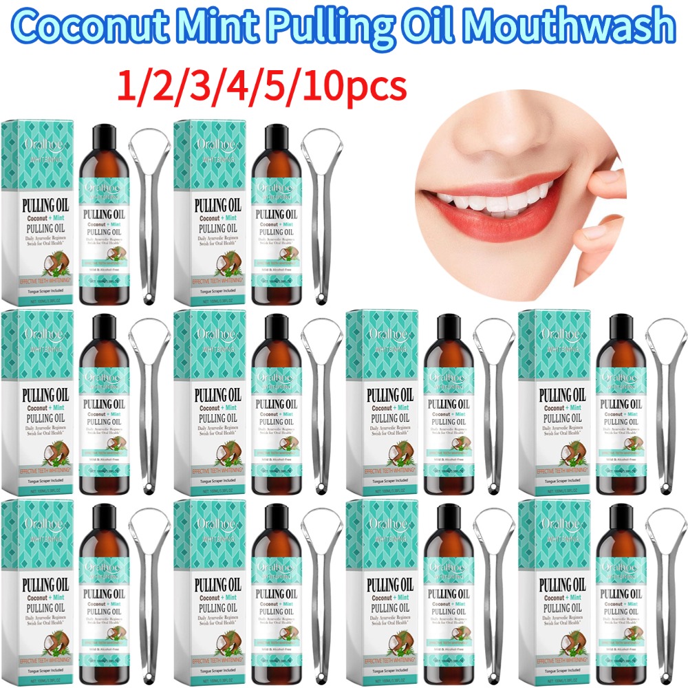 코코넛 민트 풀링 오일 구강청결제 무알코올 치아 미백  - Teeth Whitening Oil Pulling 리뷰 및 가격