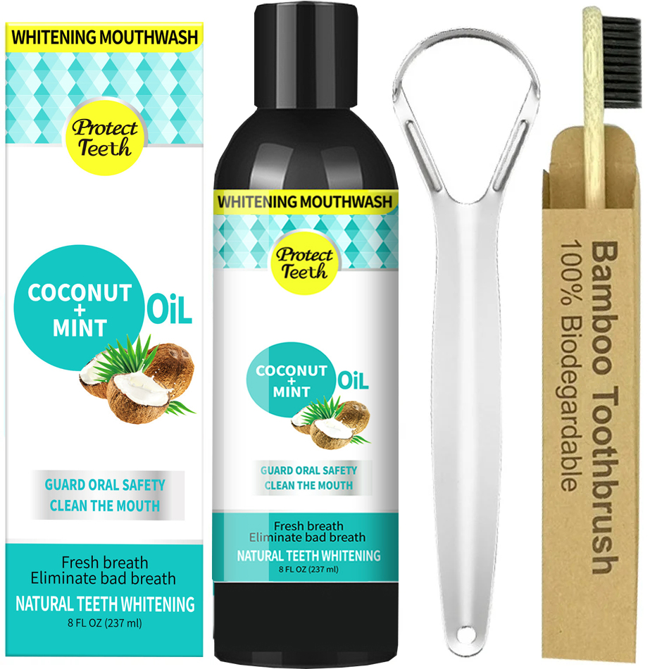 237ml 코코넛 민트 당기는 오일 구강 세척제 무알콜 - Teeth Whitening Oil Pulling 리뷰 및 가격