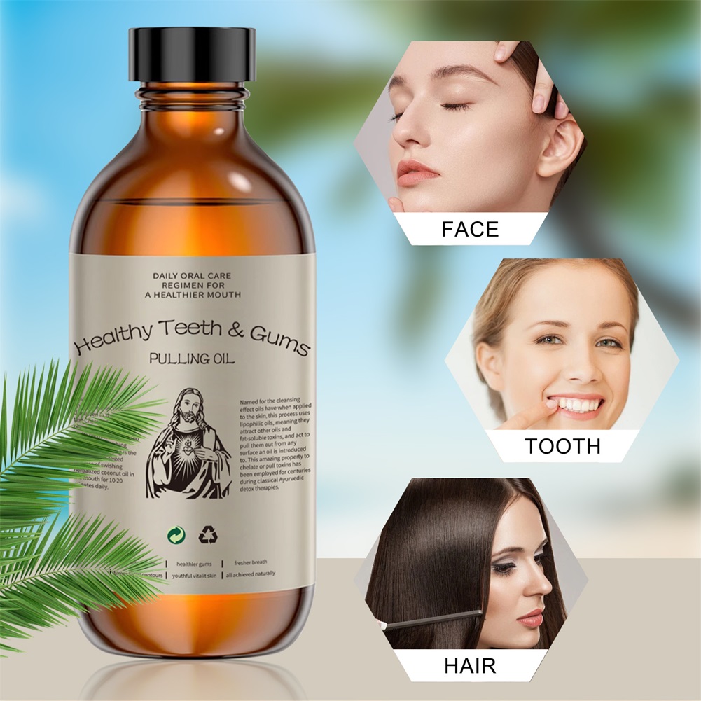 코코넛 풀링 오일 구강청결제 치아 미백 플라크 제거 자 - Teeth Whitening Oil Pulling 리뷰 및 가격