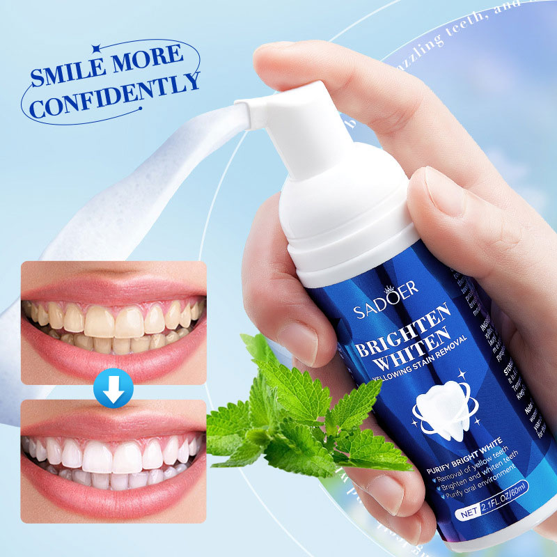 SADOER 브라이트 화이트 치아 클렌징 무스, 클렌징 - Teeth Whitening Xylitol Gum 리뷰 및 가격
