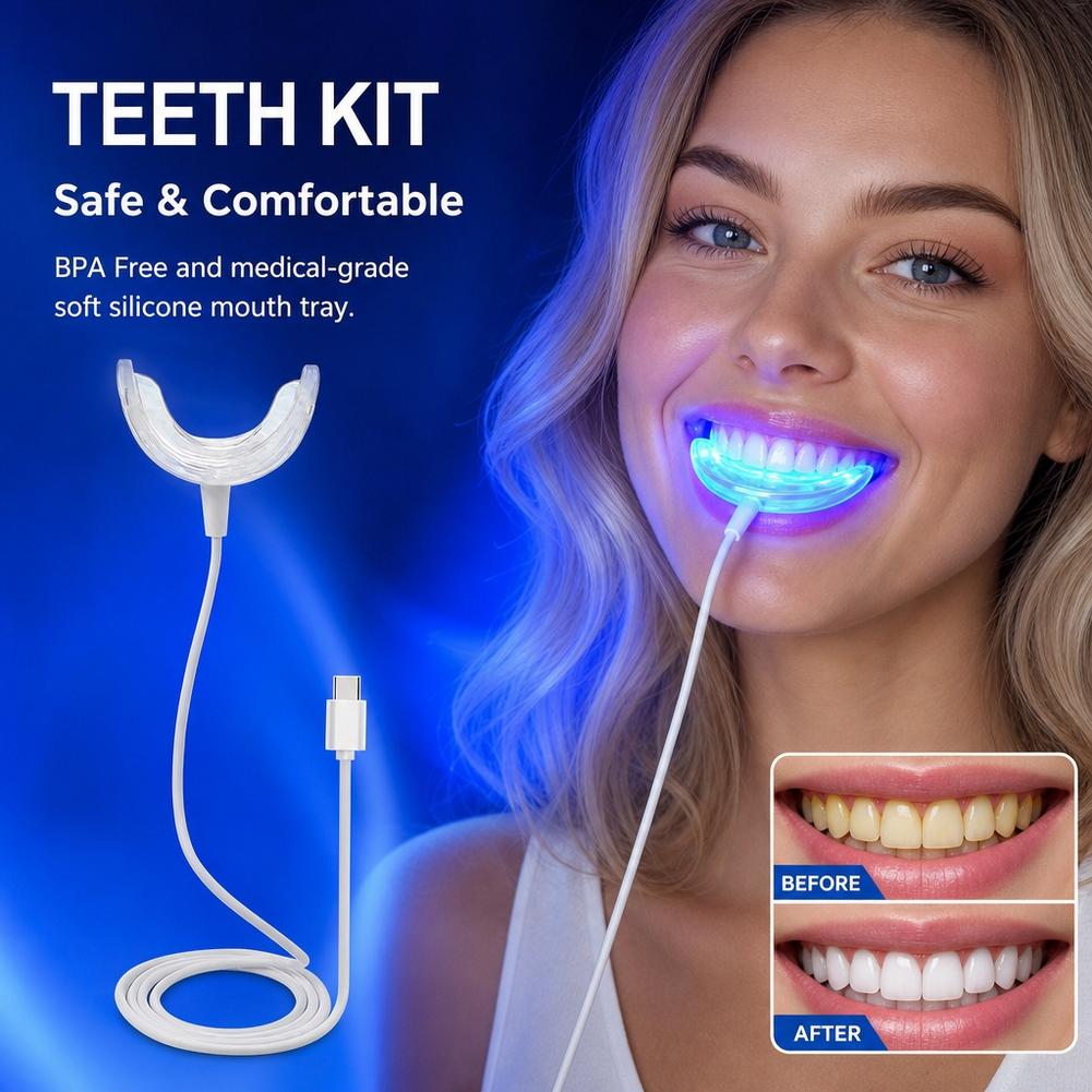 치아 미백 촉진기 스마트 LED 블루 라이트 휴대용 U - Teeth Whitening Gum 리뷰 및 가격