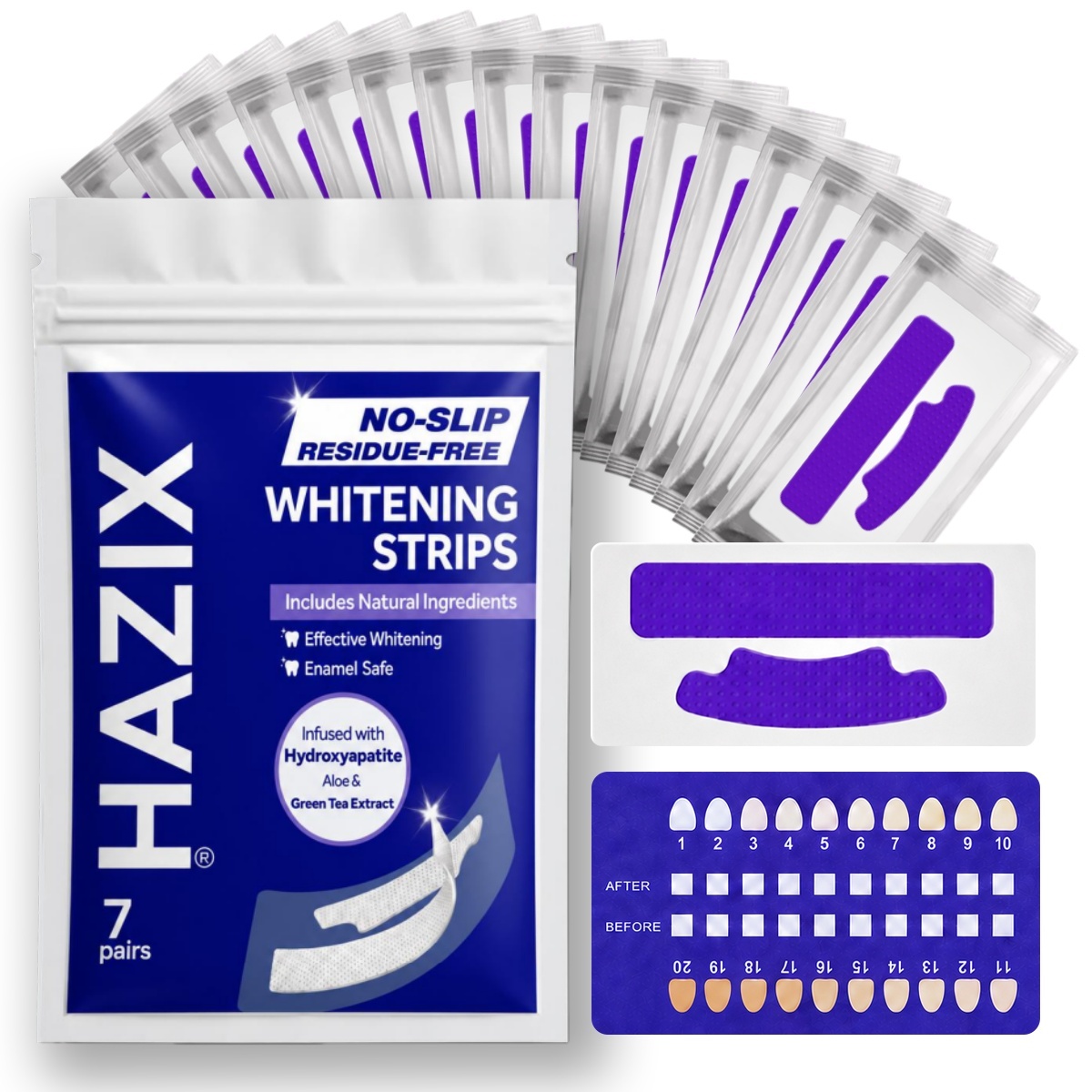 KHAZIX 치아 미백 스트립 7쌍, 사용하기 쉬운 미 - Teeth Whitening Oil Pulling 리뷰 및 가격